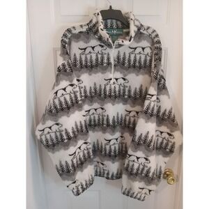 Vintage‎ Big Dogs Wool Blend Jacket All Over Print Graphics Rare Size XLarge